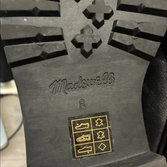 Madewell The Bradley Hardware Lugsole Leather Loafer Mule Preppy Black Sz 8 - Picture 10 of 10